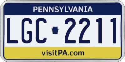 PA license plate LGC2211