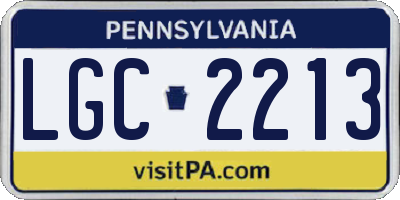 PA license plate LGC2213