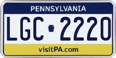 PA license plate LGC2220