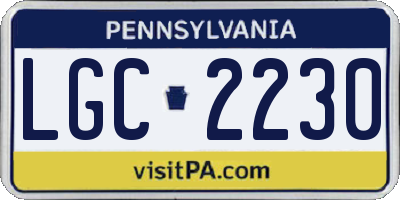 PA license plate LGC2230