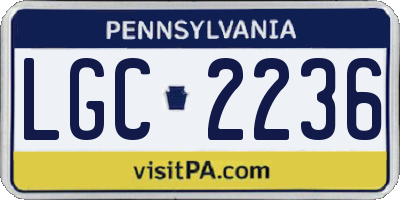 PA license plate LGC2236