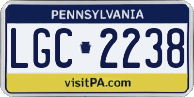 PA license plate LGC2238
