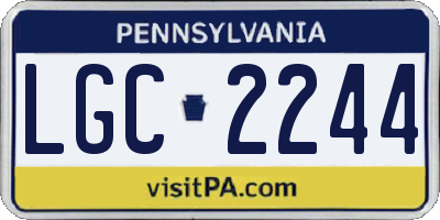 PA license plate LGC2244