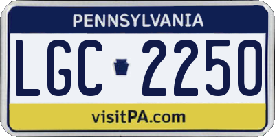 PA license plate LGC2250