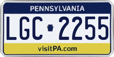 PA license plate LGC2255