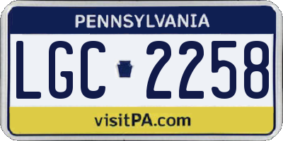 PA license plate LGC2258