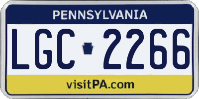 PA license plate LGC2266