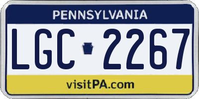 PA license plate LGC2267