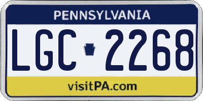 PA license plate LGC2268