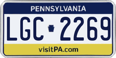 PA license plate LGC2269