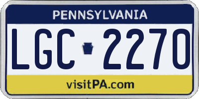 PA license plate LGC2270