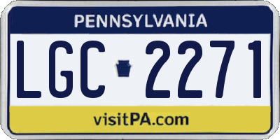 PA license plate LGC2271