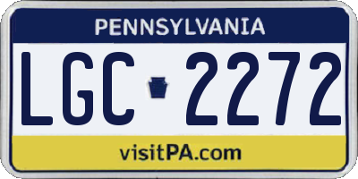 PA license plate LGC2272