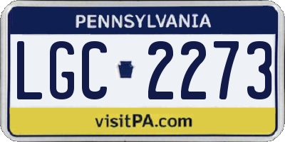 PA license plate LGC2273