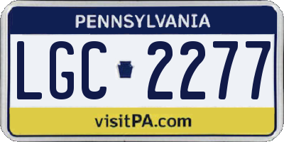 PA license plate LGC2277