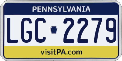 PA license plate LGC2279