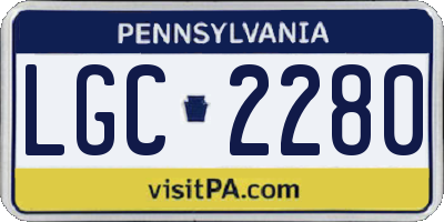 PA license plate LGC2280
