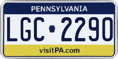 PA license plate LGC2290