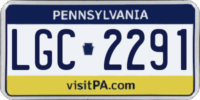 PA license plate LGC2291