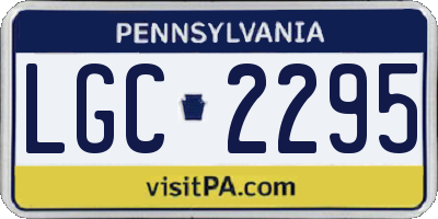 PA license plate LGC2295