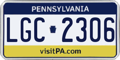 PA license plate LGC2306
