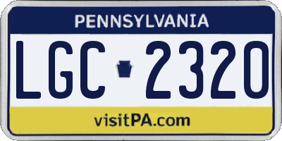 PA license plate LGC2320