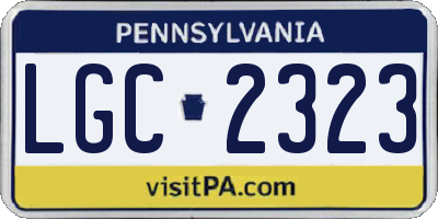 PA license plate LGC2323