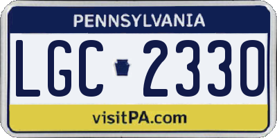 PA license plate LGC2330