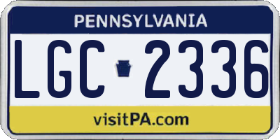 PA license plate LGC2336
