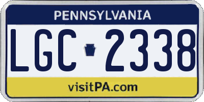 PA license plate LGC2338