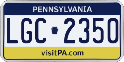 PA license plate LGC2350