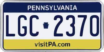 PA license plate LGC2370