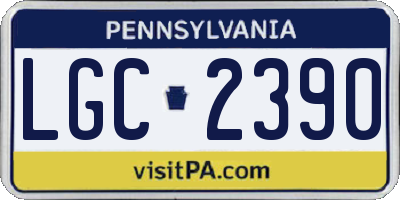 PA license plate LGC2390