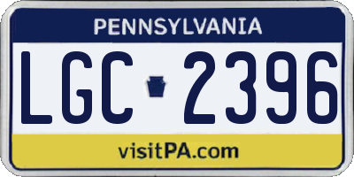 PA license plate LGC2396