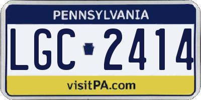 PA license plate LGC2414