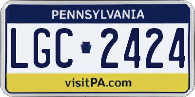 PA license plate LGC2424