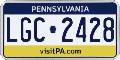 PA license plate LGC2428