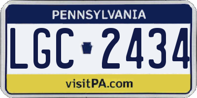 PA license plate LGC2434