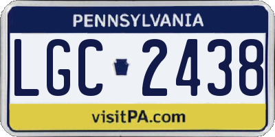 PA license plate LGC2438