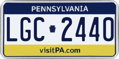 PA license plate LGC2440