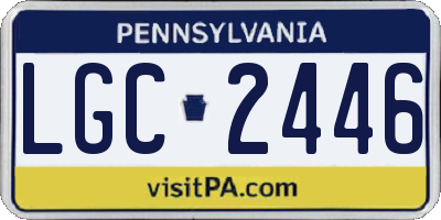 PA license plate LGC2446