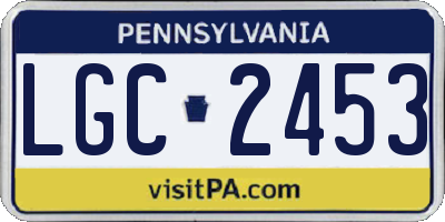 PA license plate LGC2453
