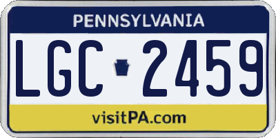 PA license plate LGC2459