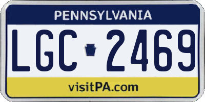 PA license plate LGC2469