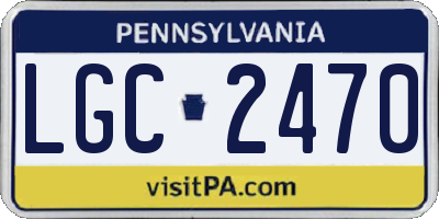 PA license plate LGC2470