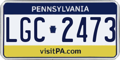 PA license plate LGC2473