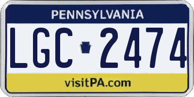 PA license plate LGC2474