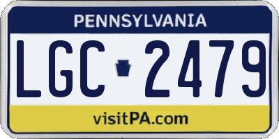 PA license plate LGC2479