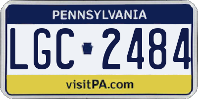 PA license plate LGC2484