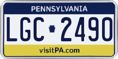 PA license plate LGC2490